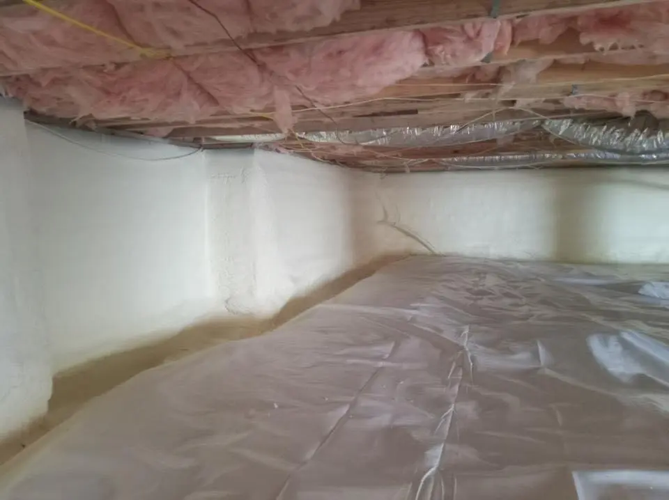 Crawl space encapsulation with closed-cell spray foam for Spray Foam Roofing Repair in Keystone
