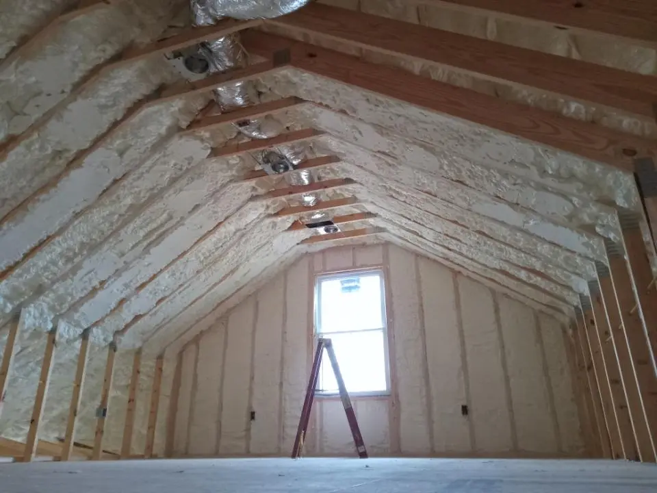 Spray foam roofing application for Crawl Space Insulation project in Keystone